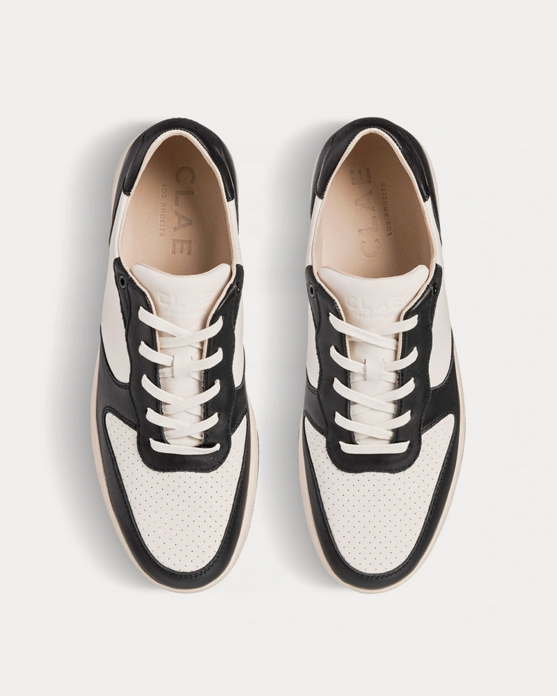 Clae Malone Leather Black / Off-White Low Top Sneakers - 2