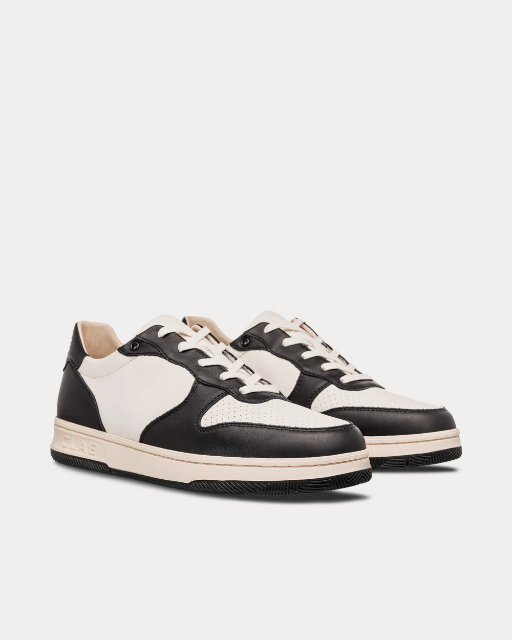 Clae Malone Leather Black / Off-White Low Top Sneakers - 3