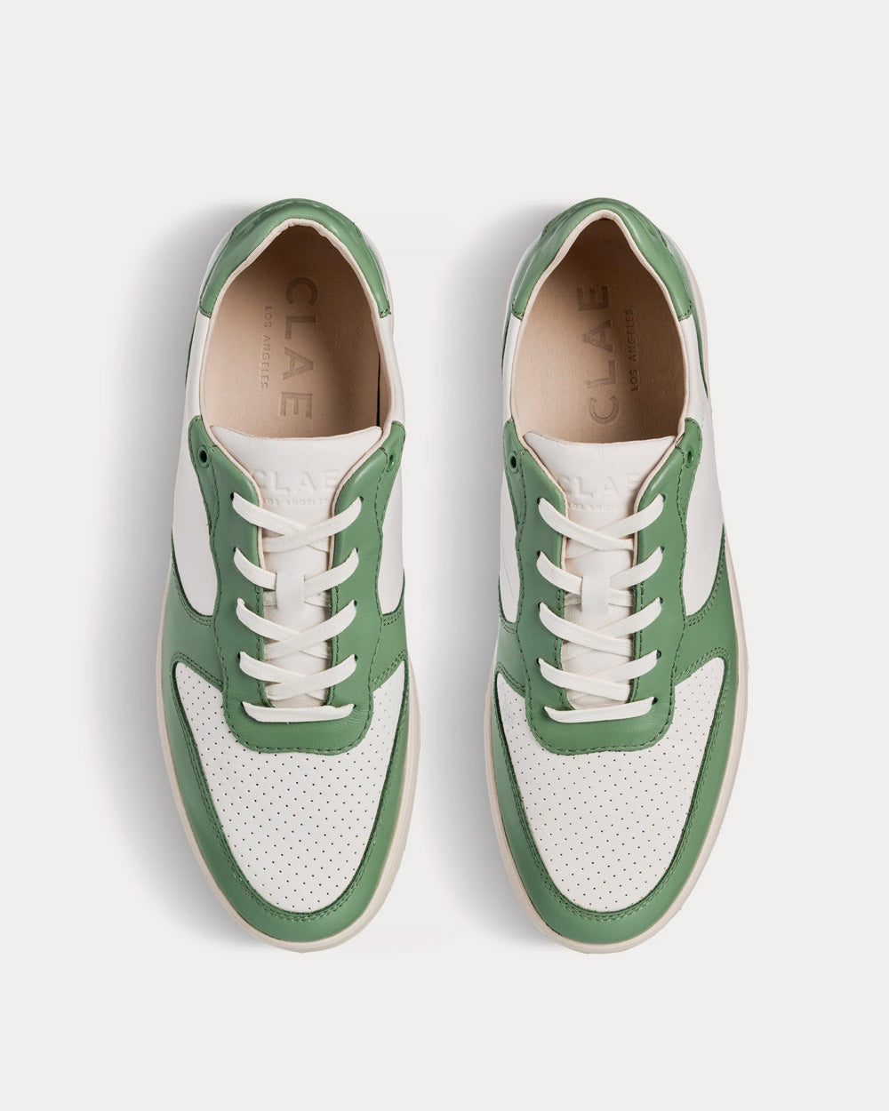 Clae Malone Leather Menta Low Top Sneakers - 2