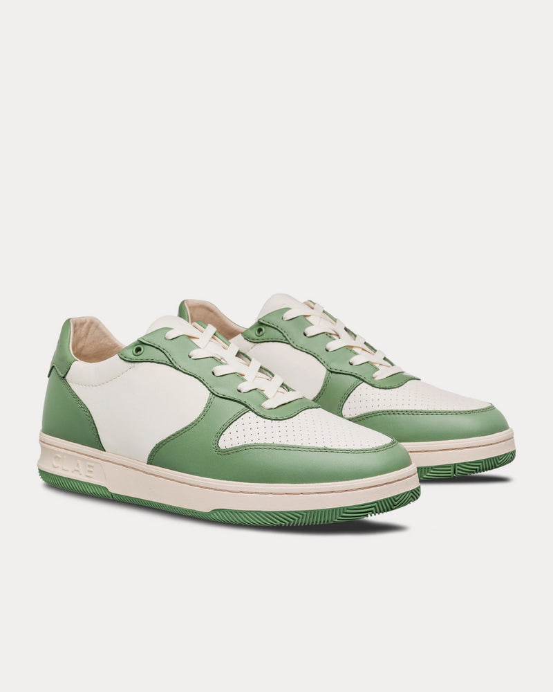 Clae Malone Leather Menta Low Top Sneakers - 3