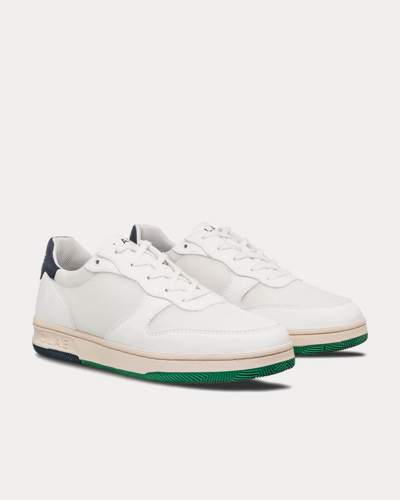 Clae Malone Lite White / Navy / Pine Green Low Top Sneakers - 3