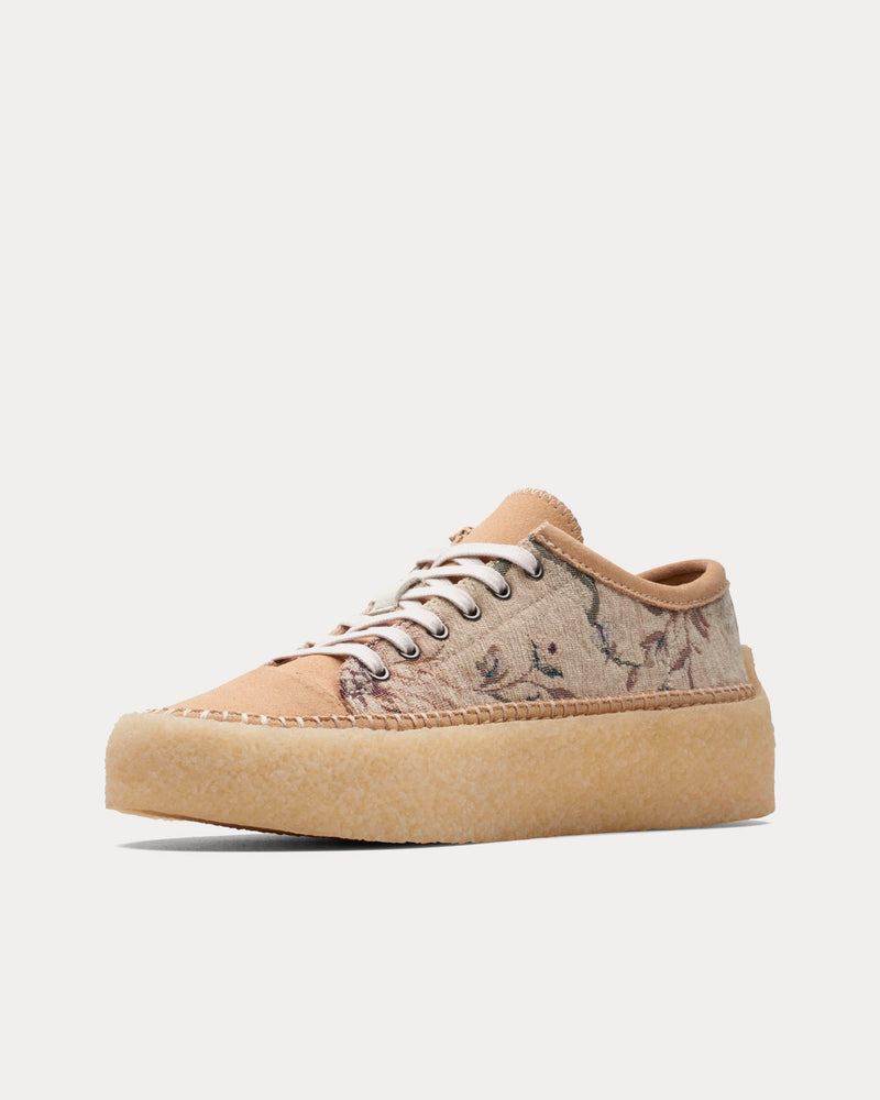 Clarks Caravan Low Tan Floral Txt Low Top Sneakers - 3