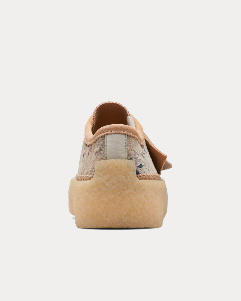 Clarks Caravan Low Tan Floral Txt Low Top Sneakers - 4