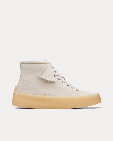 Clarks Caravan Mid Off White High Top Sneakers