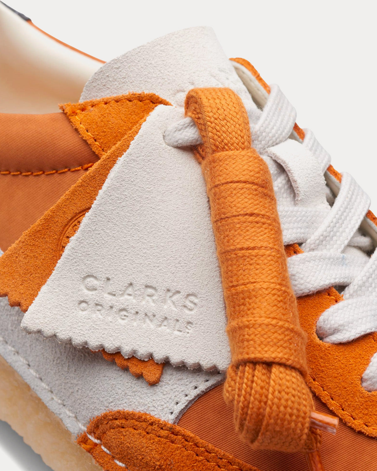 Clarks Natalie Run Orange Combination Low Top Sneakers - 5