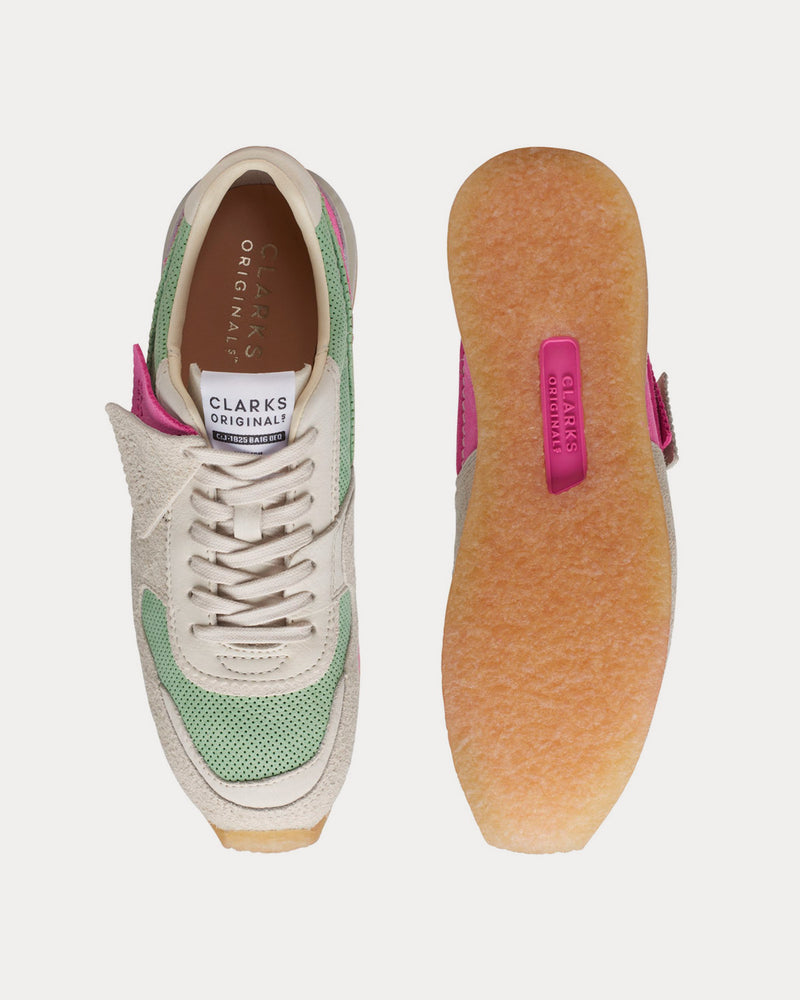 Clarks Tor Run Pink / Green Combi Low Top Sneakers - 2