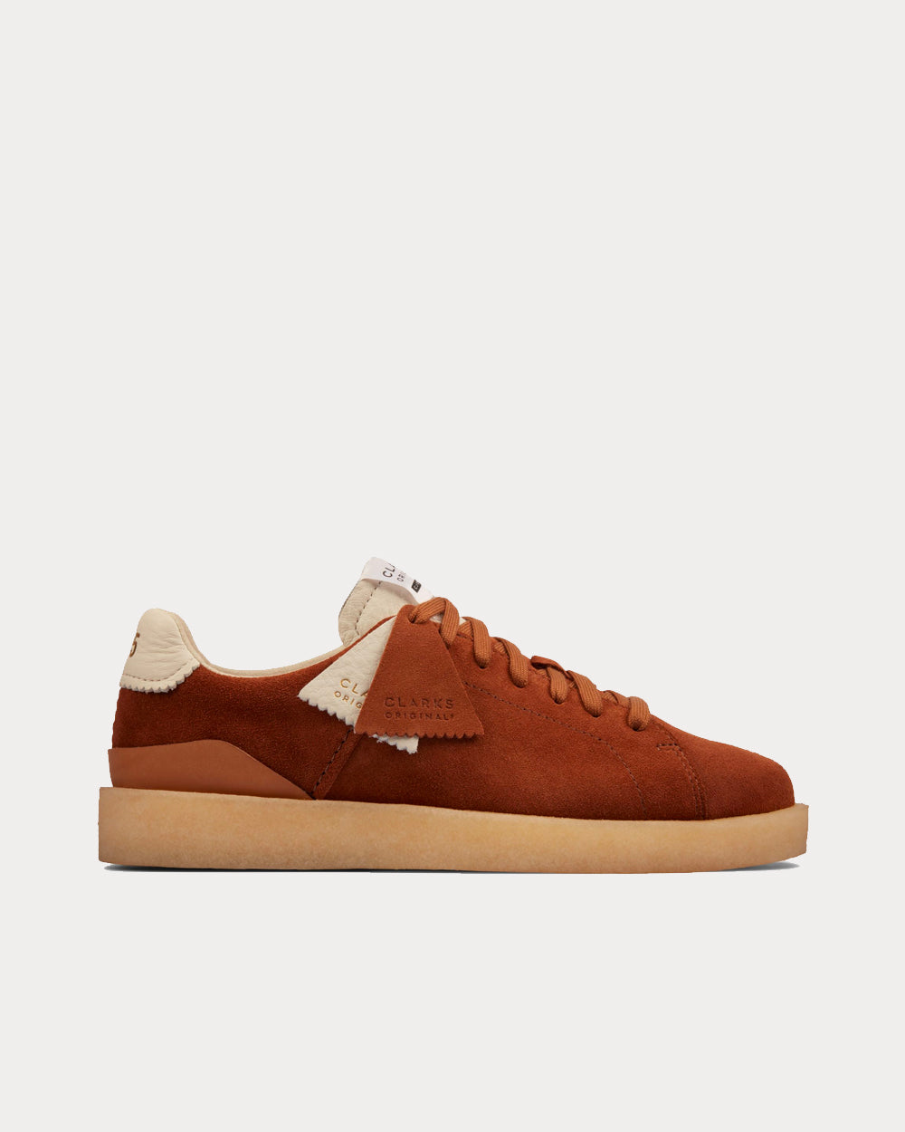 Clarks Tormatch Suede Dark Tan Low Top Sneakers - 1