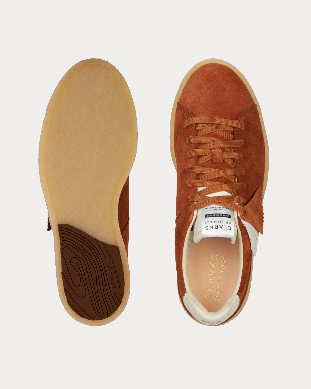 Clarks Tormatch Suede Dark Tan Low Top Sneakers - 2