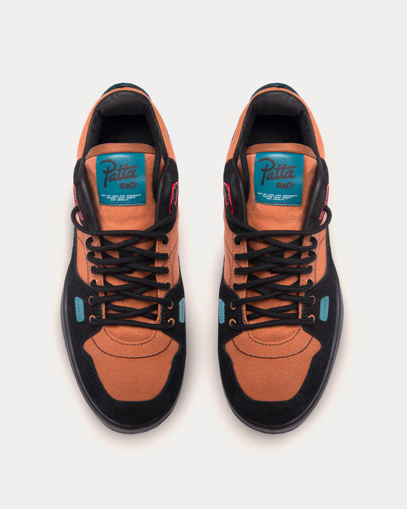 Clints Inc x Patta Steppers Black / Brown / Teal Green Low Top Sneakers - 2