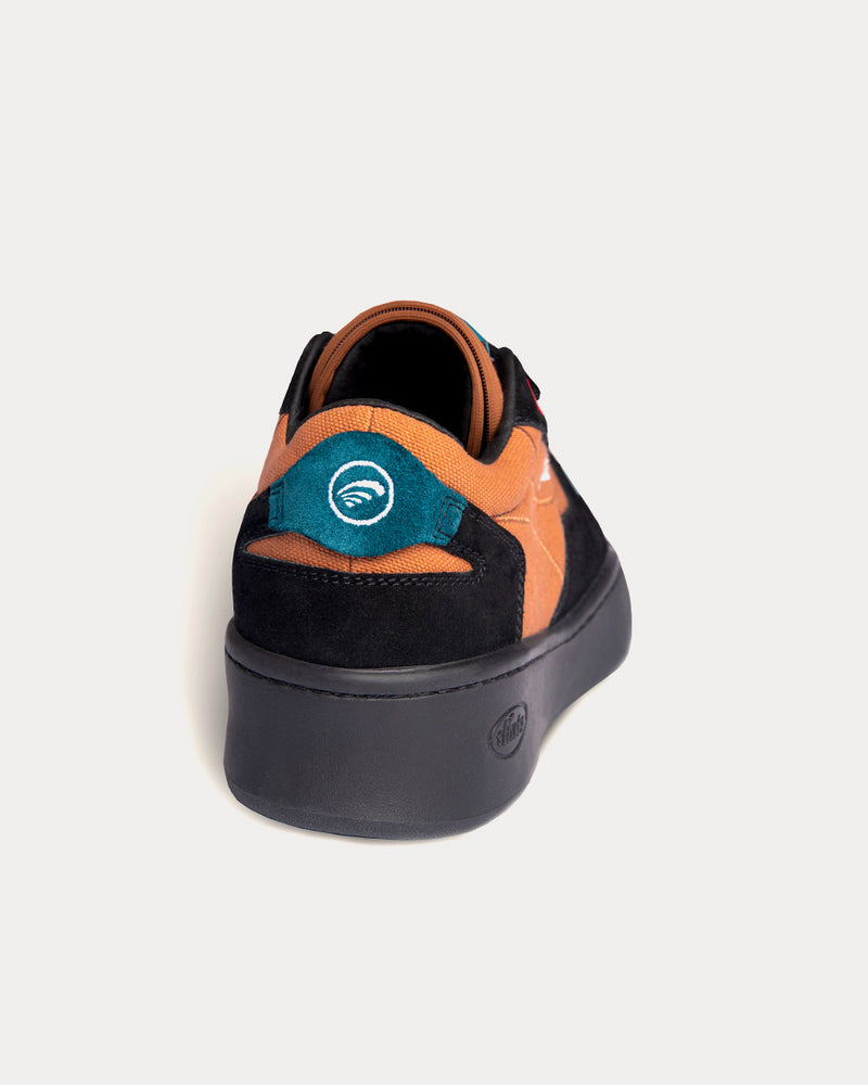 Clints Inc x Patta Steppers Black / Brown / Teal Green Low Top Sneakers - 4