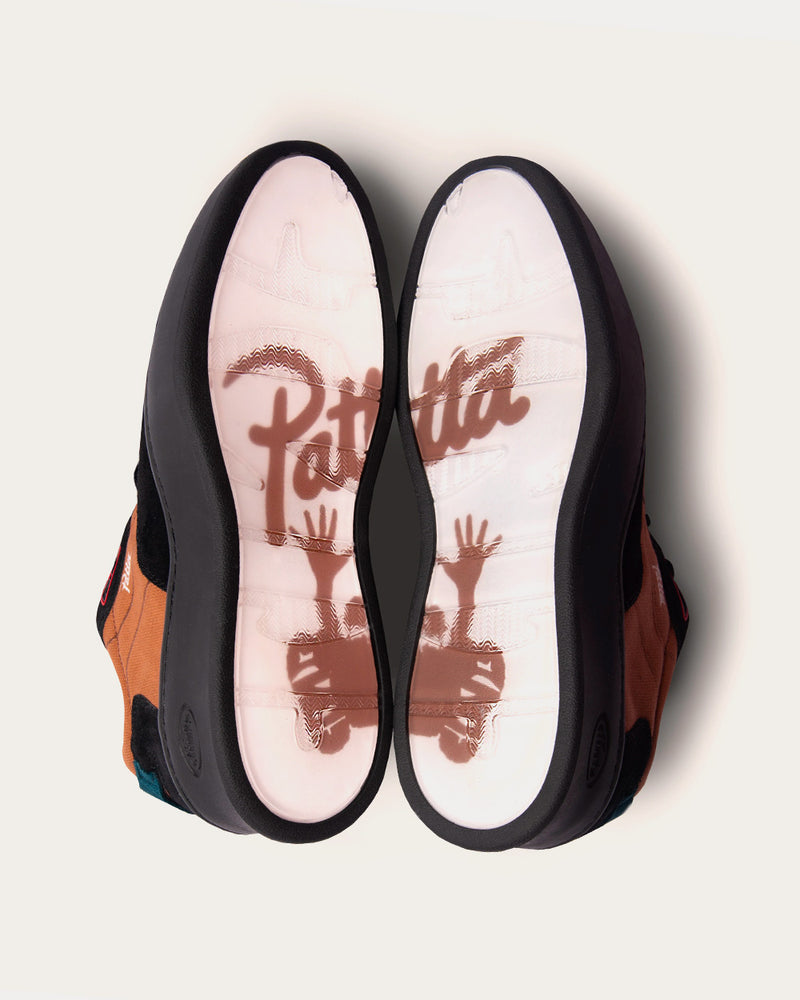 Clints Inc x Patta Steppers Black / Brown / Teal Green Low Top Sneakers - 5