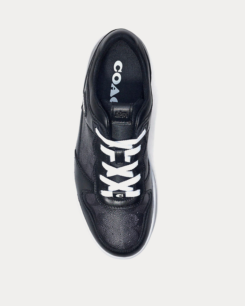 Coach C201 Signature Canvas Black Low Top Sneakers - 2