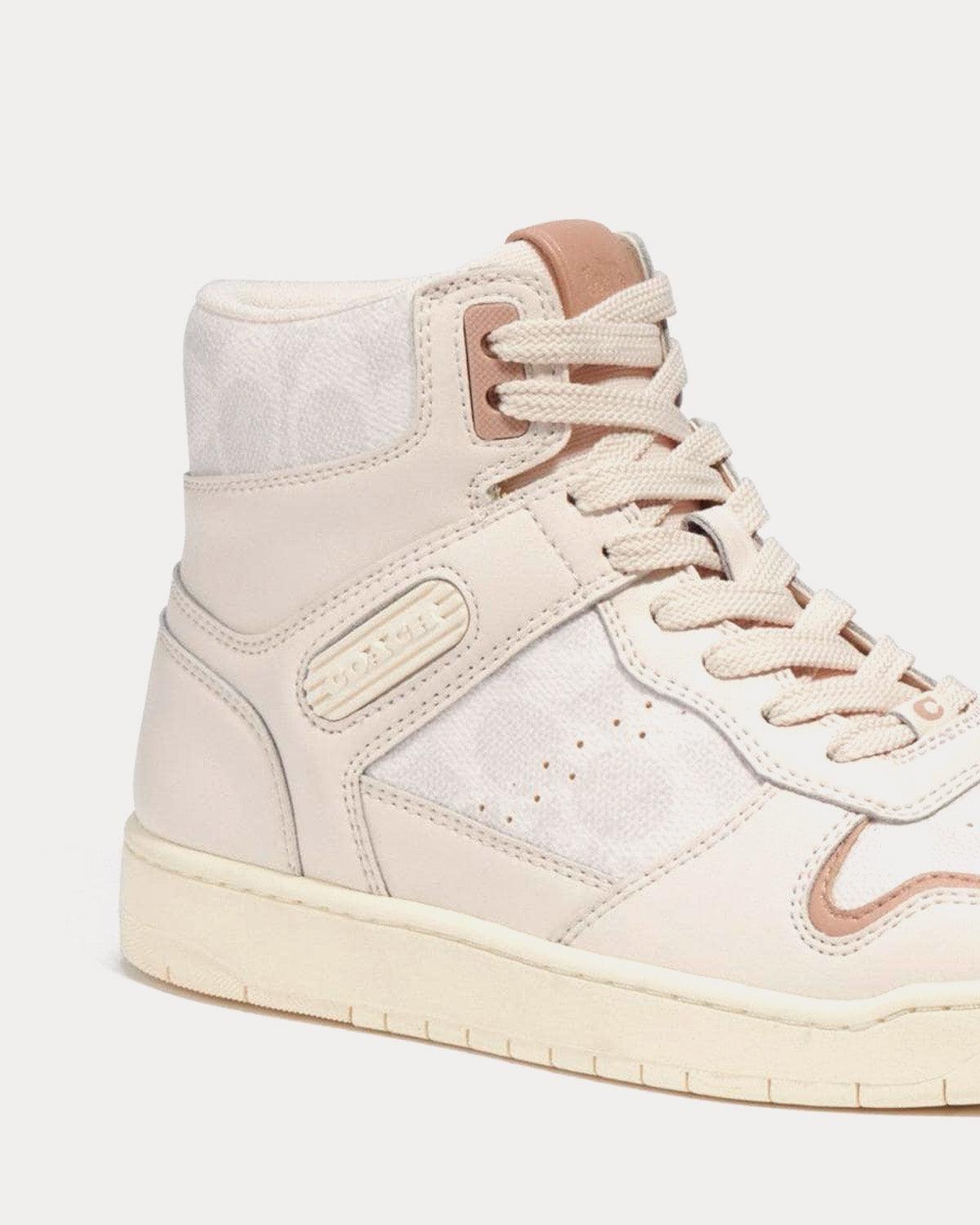 Coach Retro Signature Canvas & Leather Chalk High Top Sneakers - 3