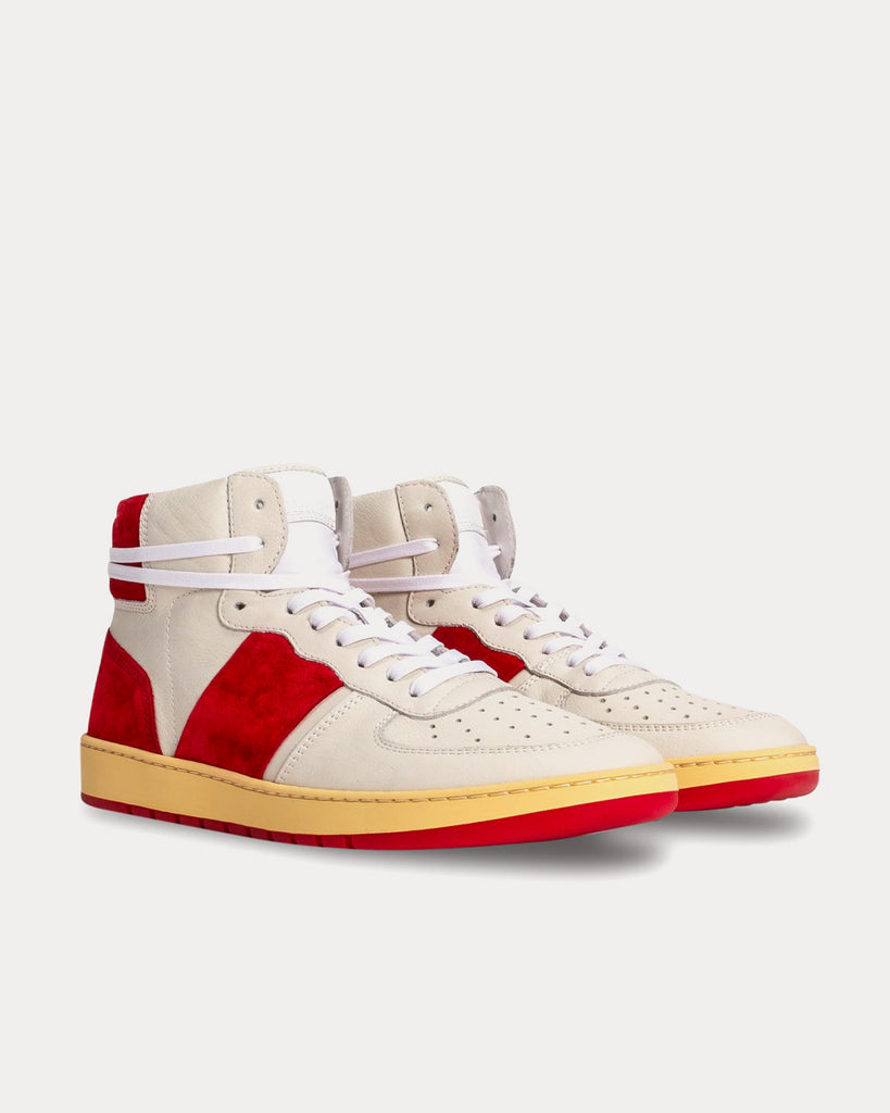 Collegium Pillar Destroyer White / Red High Top Sneaker - Sneak in