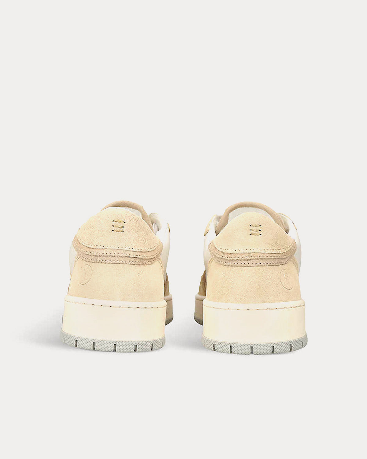 Collegium Alpha Leather & Suede Beige Low Top Sneakers - 3