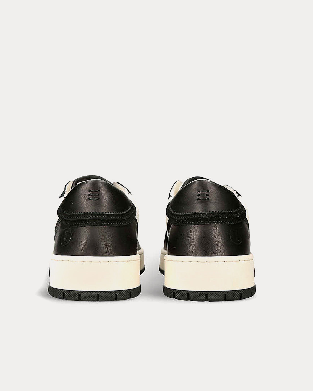 Collegium Alpha Leather & Suede Black / White Low Top Sneakers - 3