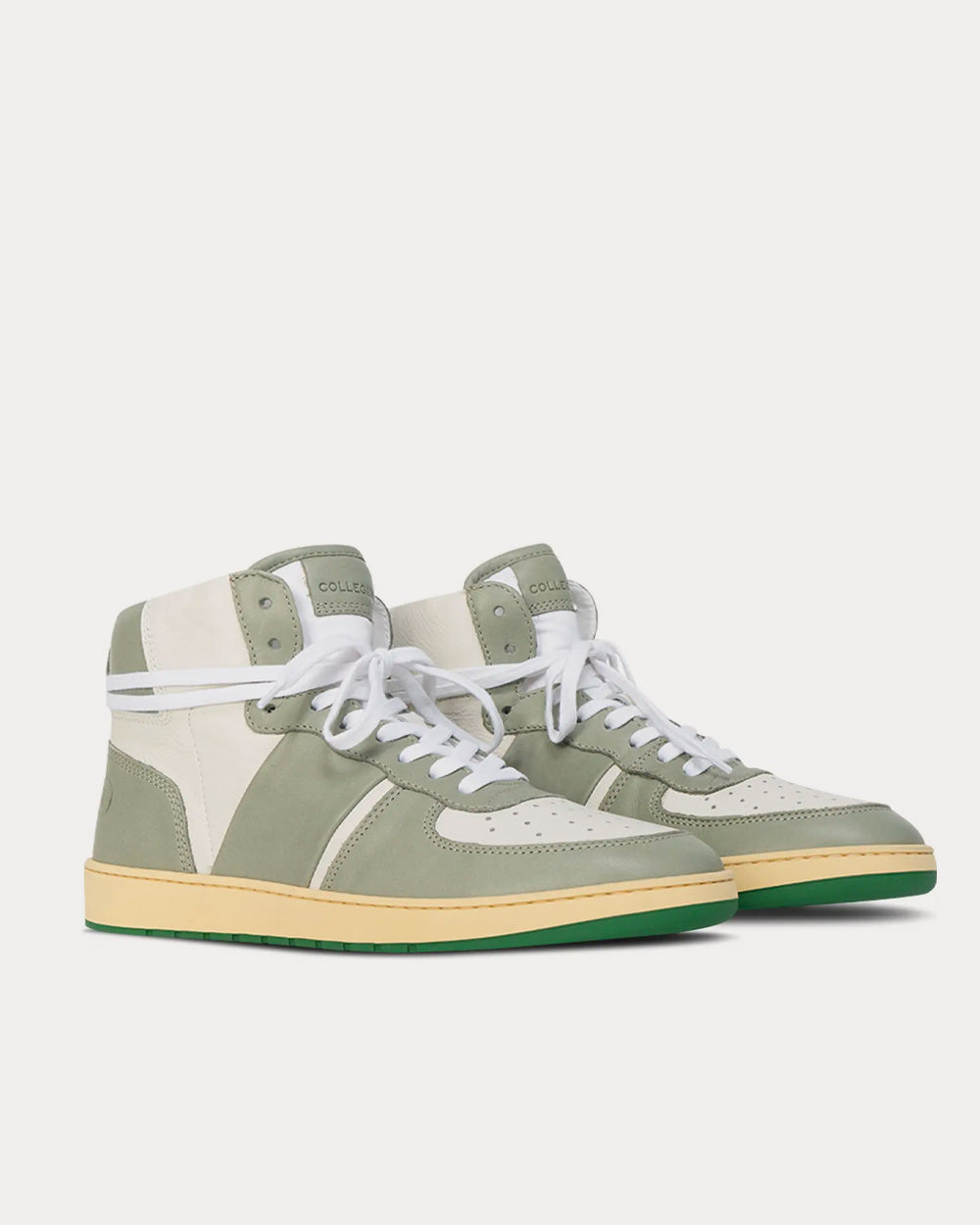 Collegium Pillar Destroyer White / Sage High Top Sneakers - 3