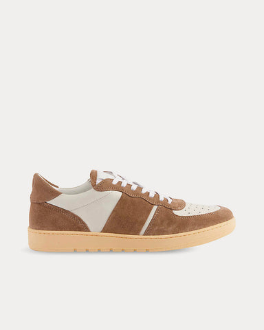 Collegium Pillar Destroyer Leather & Suede Brown / White Low Top Sneakers