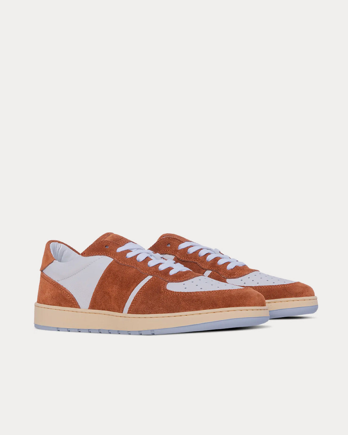 Collegium Pillar Destroyer Suede White / Cognac Low Top Sneaker - 2