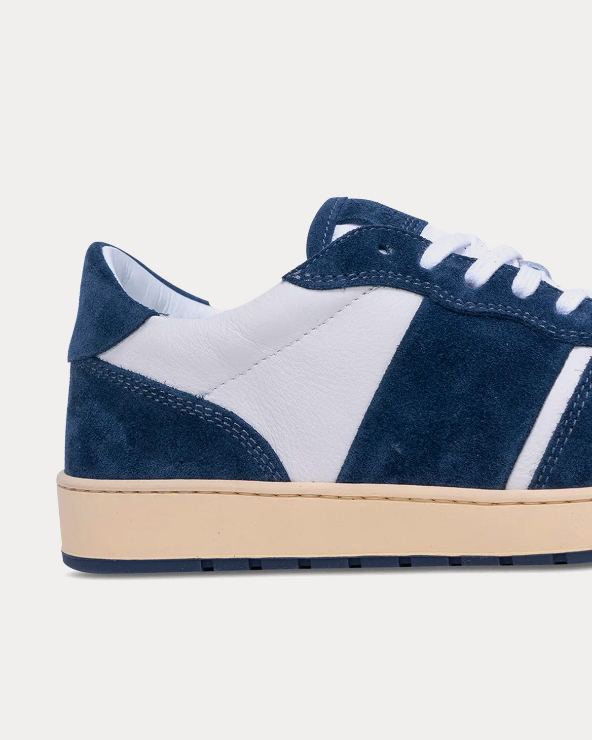 Collegium Pillar Destroyer Suede White / Navy Low Top Sneaker - 4