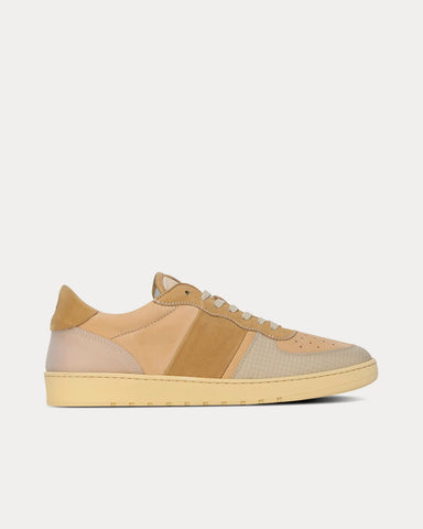 Collegium Pillar Destroyer Leather & Suede Tan Low Top Sneakers