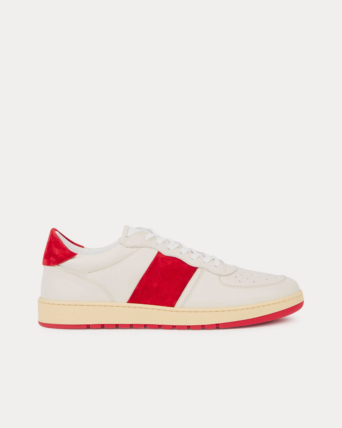 Collegium Pillar Destroyer White / Red Low Top Sneaker - 1