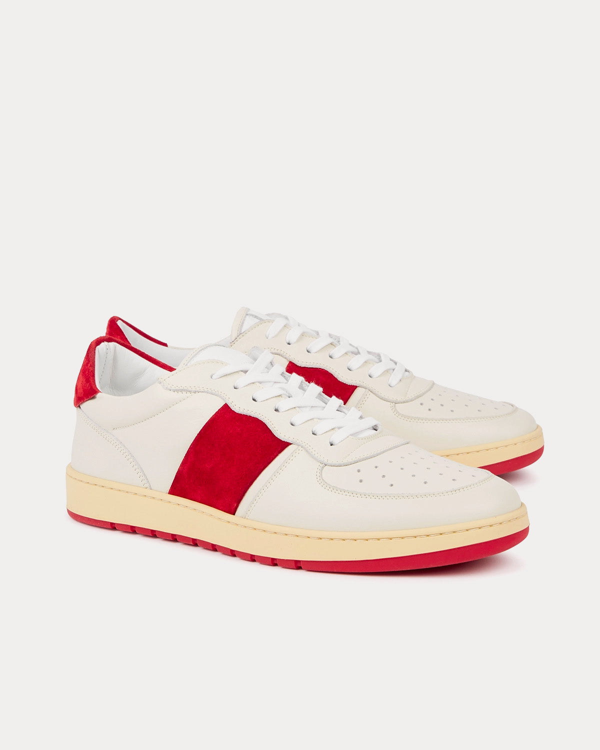 Collegium Pillar Destroyer White / Red Low Top Sneaker - 2