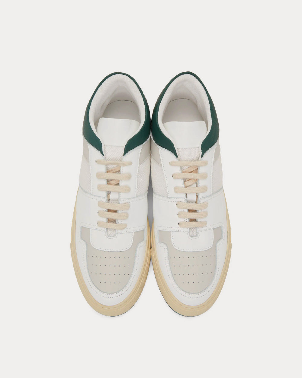 Common Projects BBall Decades White Green Mid Top Sneakers Sneak in Peace