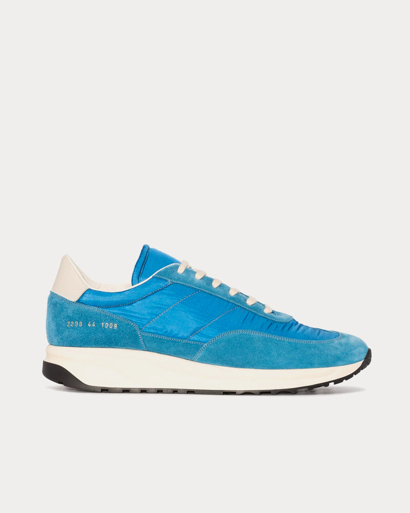 Common Projects Track Classic Suede Blue Low Top Sneakers - 1