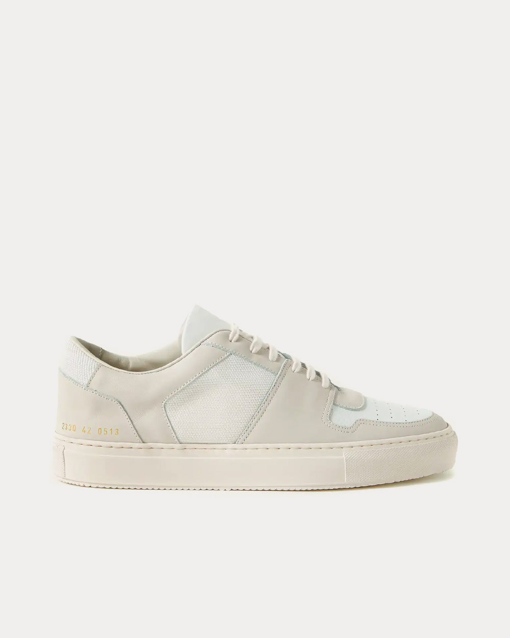 Common Projects BBall Decades Mesh and Leather White Low Top Sneakers Sneak in Peace