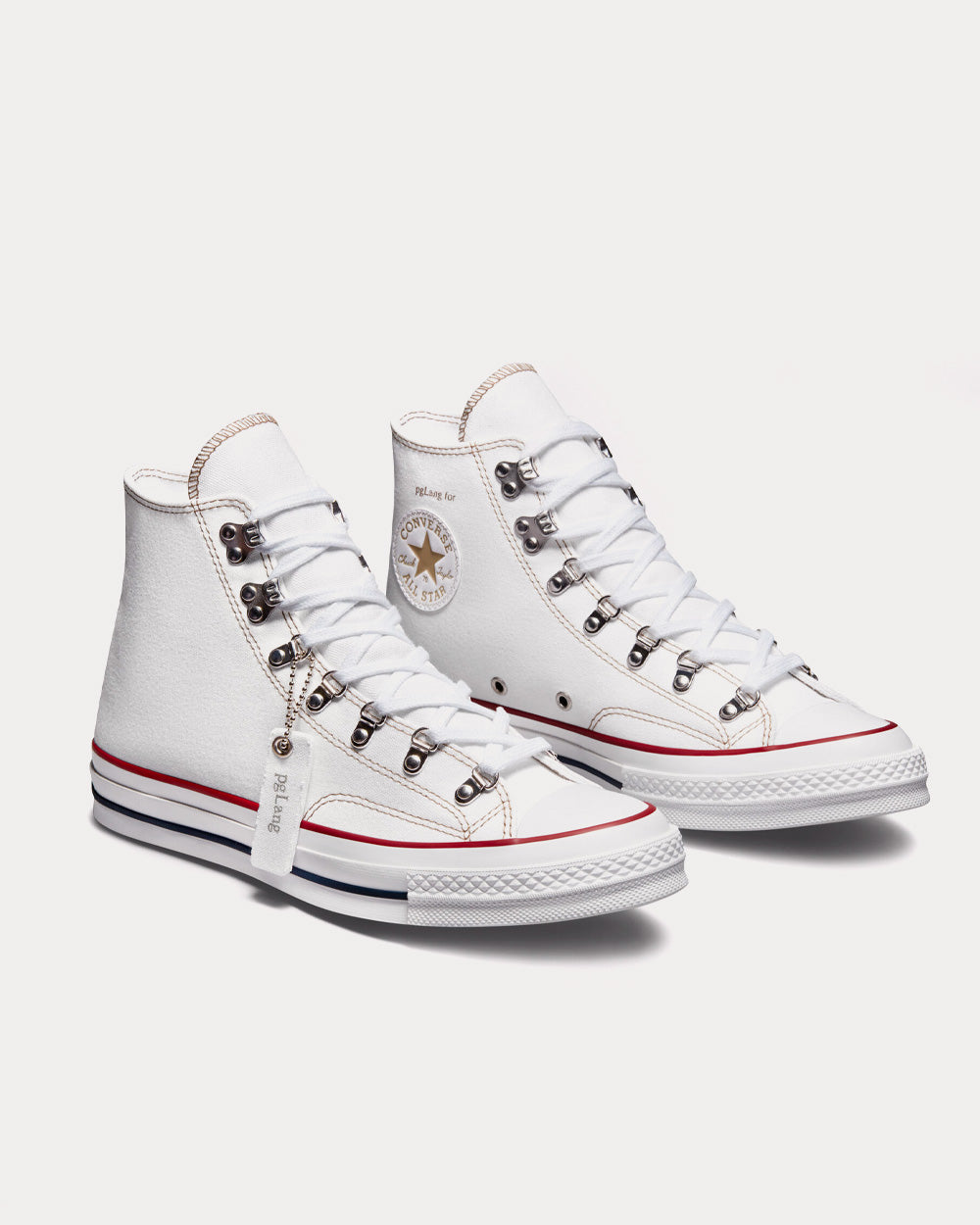 Converse pgLang for Converse Chuck 70 White Irish Cream Navy High Top Sneakers Sneak in Peace