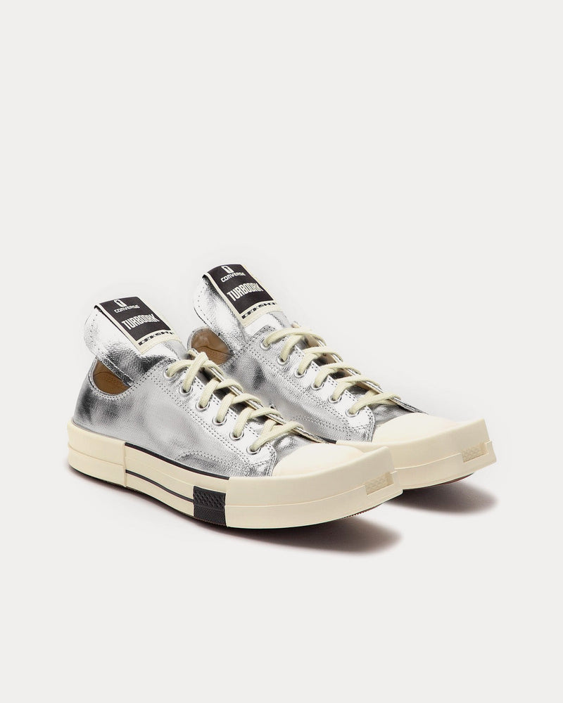 Converse x Rick Owens DRKSHDW Chuck 70 Silver / Egret / Black Low Top Sneakers - 3