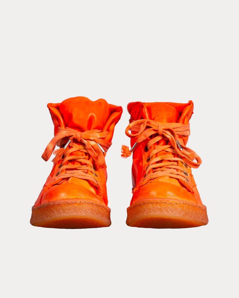 Culture of Brave Grit Orange Mid Top Sneakers - 2