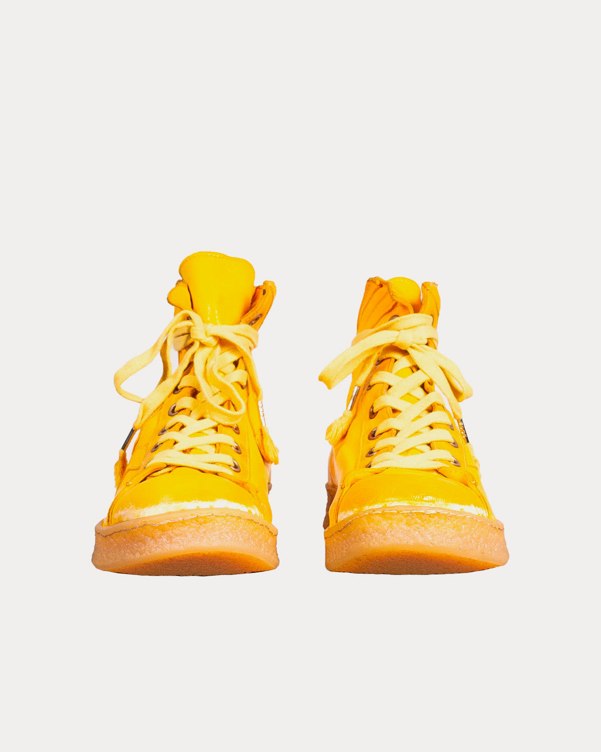 Culture of Brave Grit Yellow Mid Top Sneakers - 2