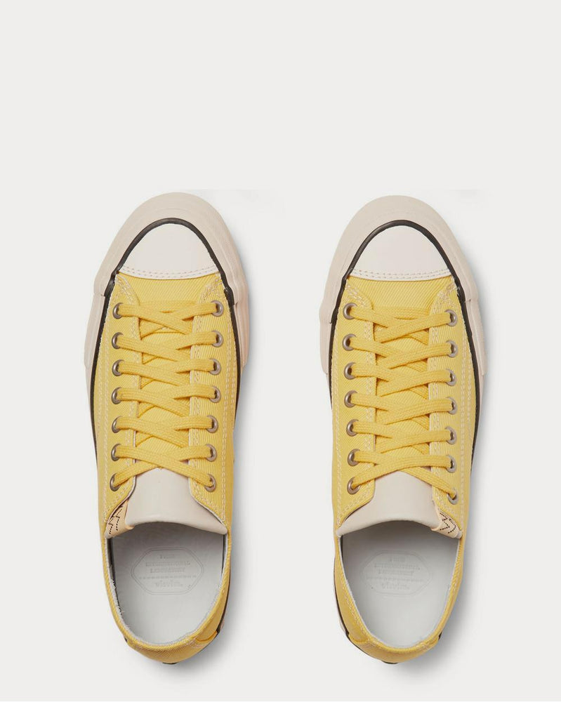 Visvim Skagway Leather-Trimmed Canvas  Yellow low top sneakers - 6