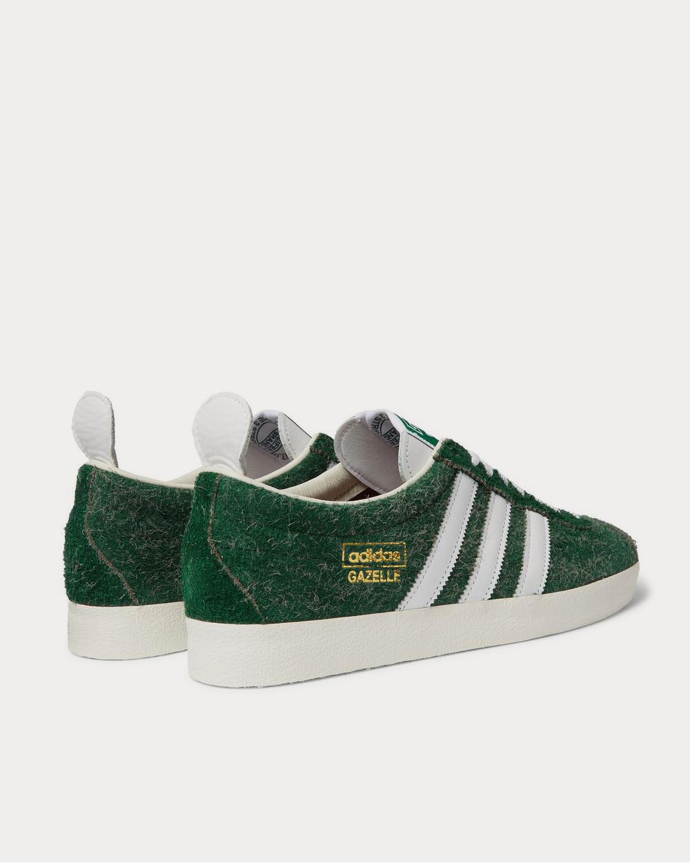 Adidas Gazelle Vintage Leather-Trimmed Textured-Suede  Green low top sneakers - 3