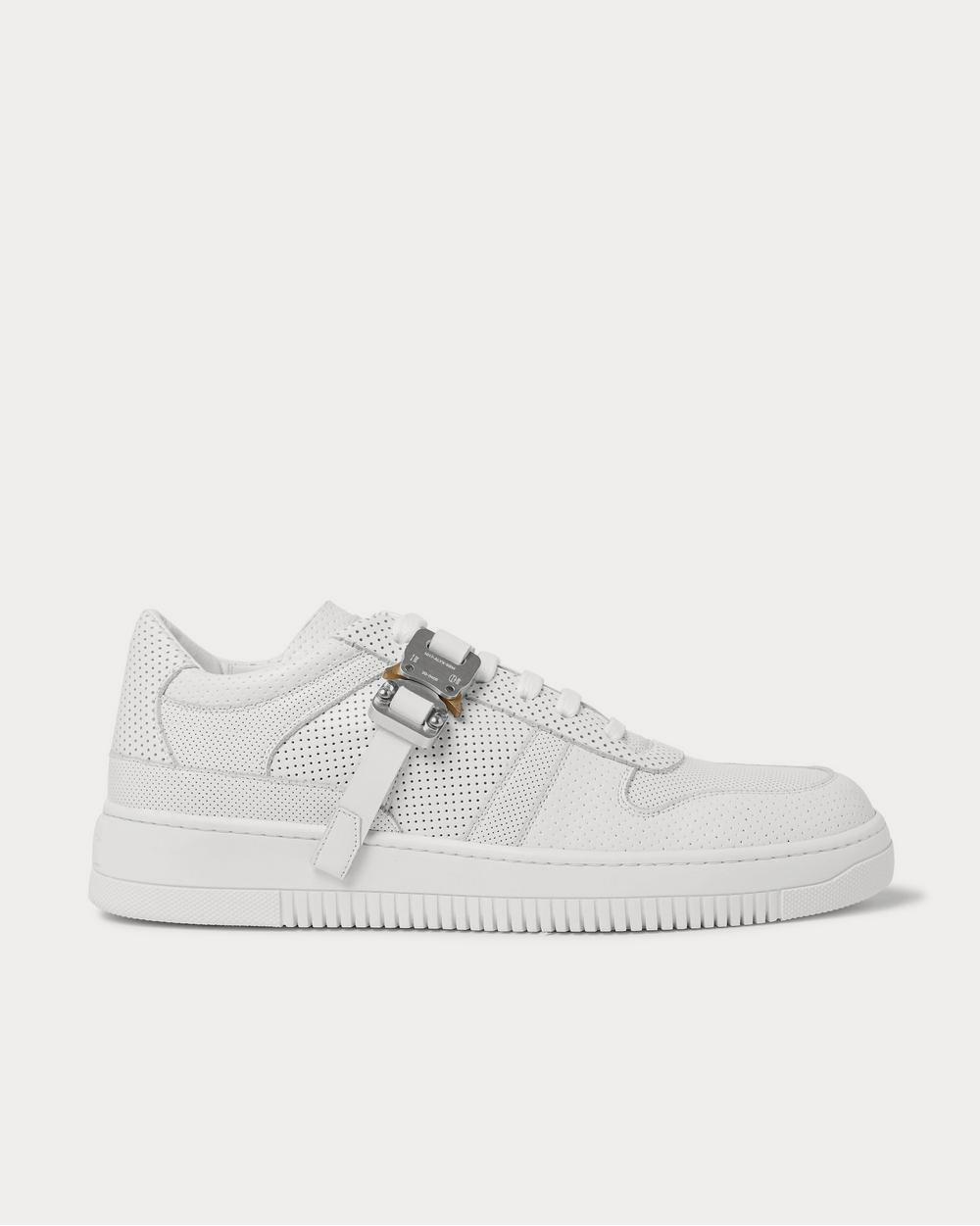 1017 ALYX 9SM Buckled Perforated-Leather  White low top sneakers - 1