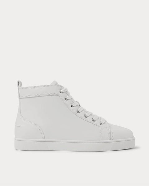 Christian Louboutin Men's Louis Leather High-top Sneakers In White