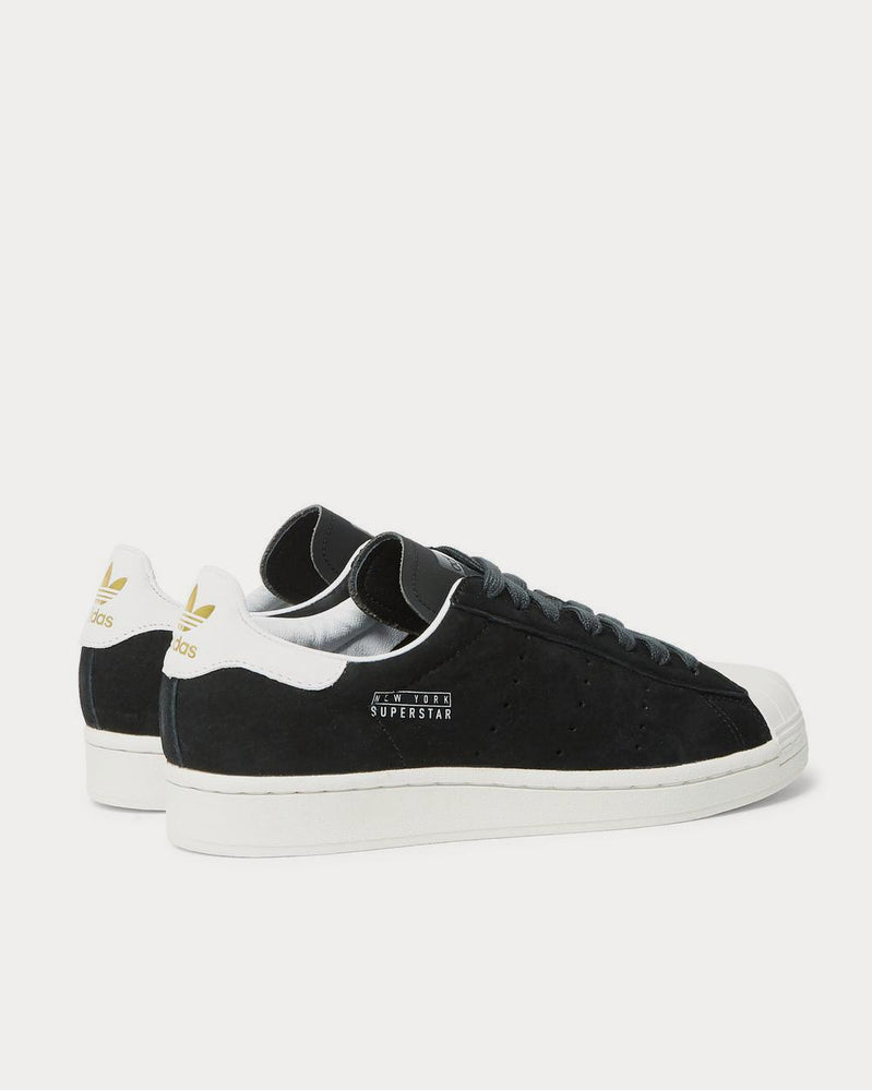 Adidas Superstar Pure Leather and Rubber-Trimmed Suede  Black low top sneakers - 3