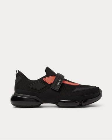 Prada Cloudbust Mesh and Rubber  Black low top sneakers