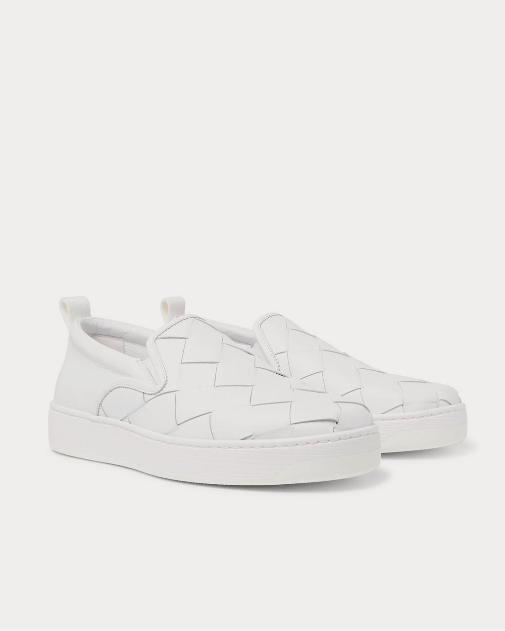 Bottega Veneta Dodger Intrecciato Leather White slip on sneakers - 2