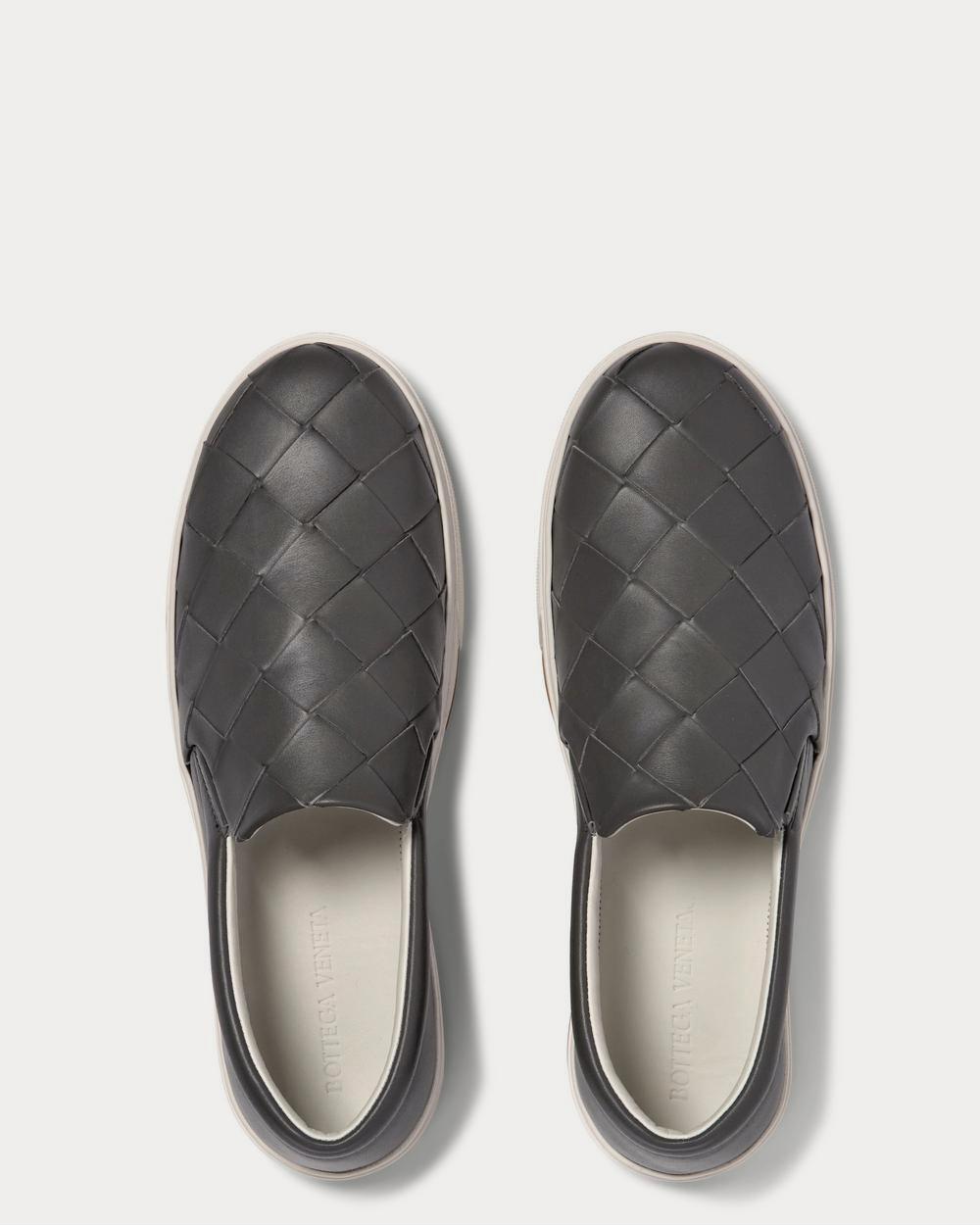 Bottega Veneta Dodger Intrecciato Leather Gray slip on sneakers - 6