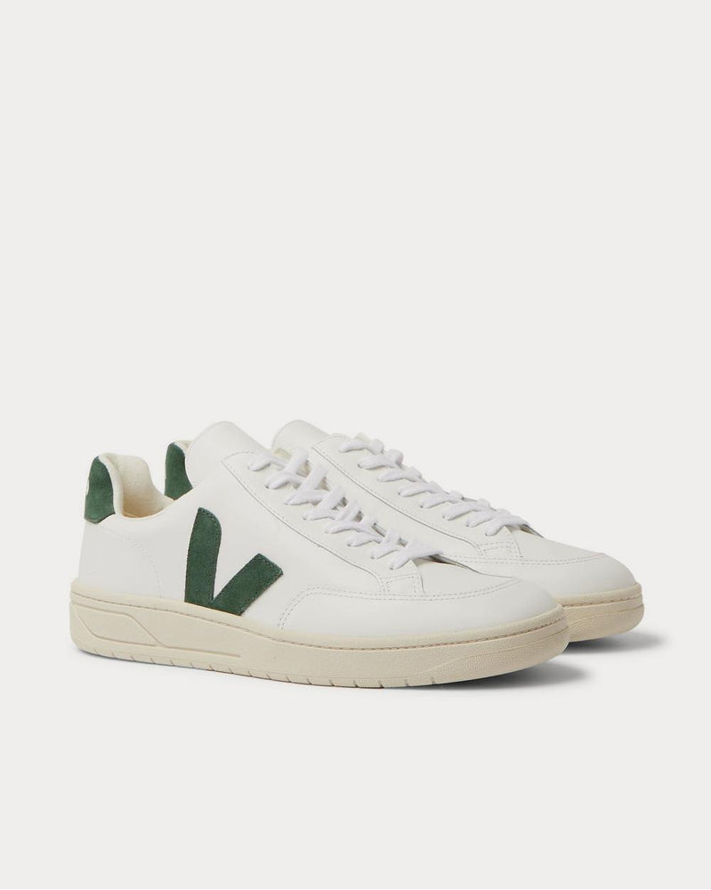 Veja V-12 Suede-Trimmed Leather  White low top sneakers - 2