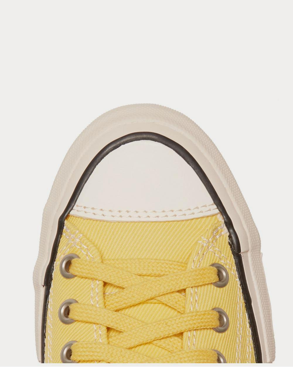 Visvim Skagway Leather-Trimmed Canvas  Yellow low top sneakers - 5