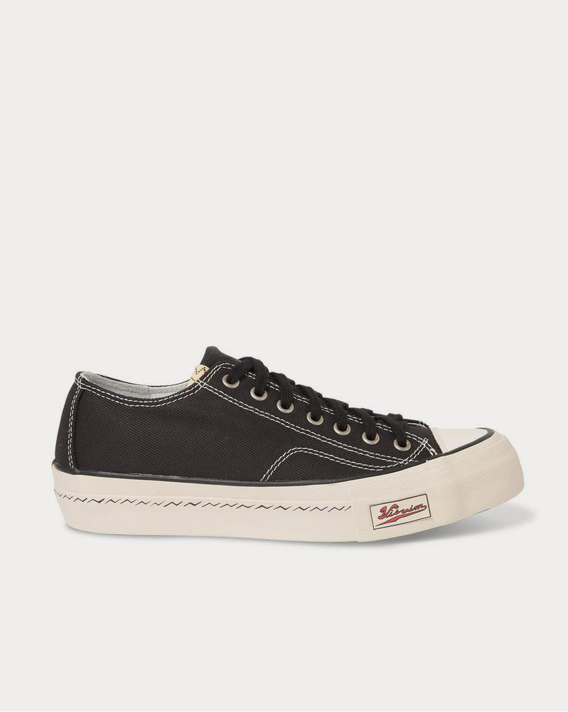 Visvim Skagway Leather-Trimmed Canvas  Black low top sneakers - 1