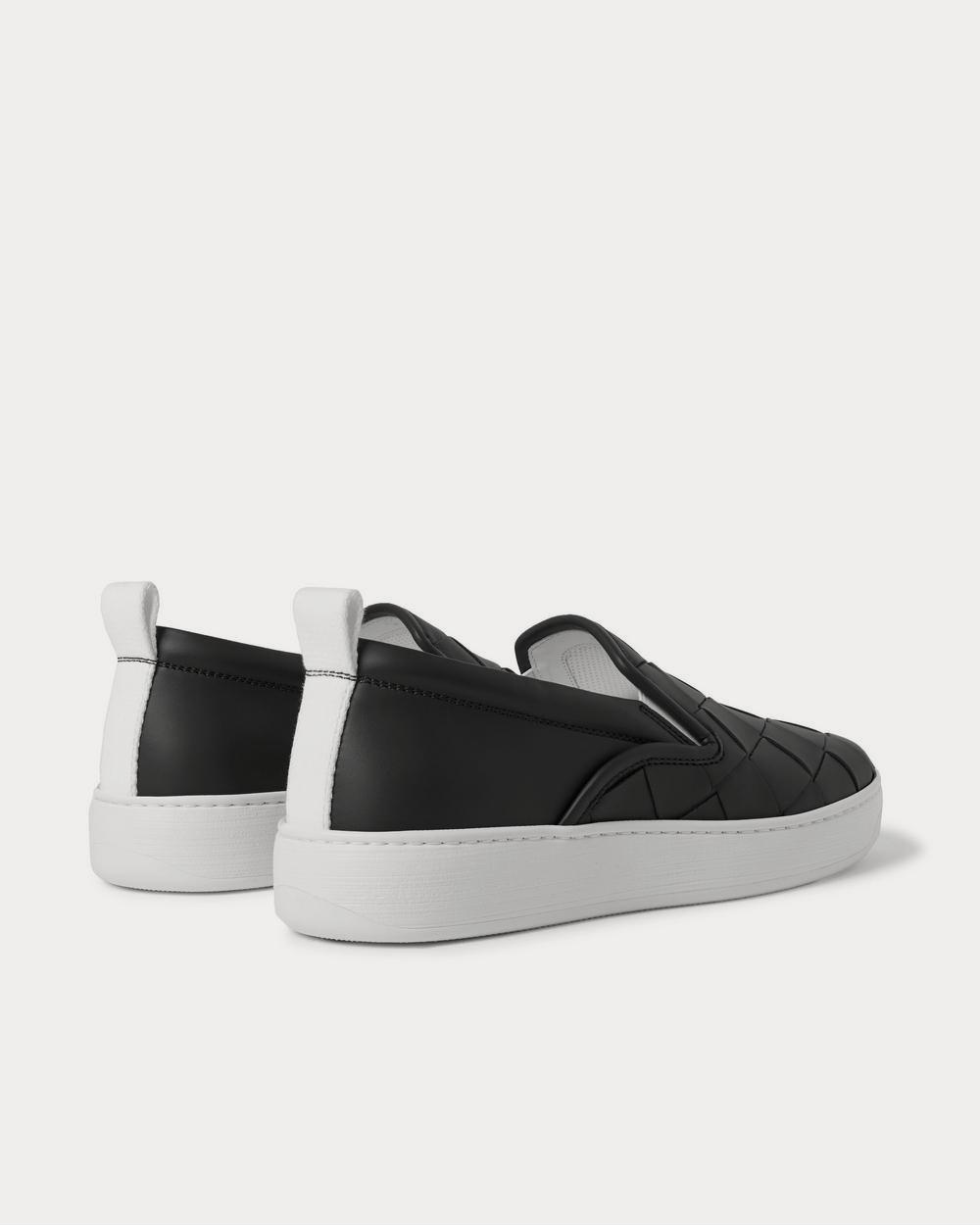 Bottega Veneta Dodger Intrecciato Leather  Charcoal slip on sneakers - 4