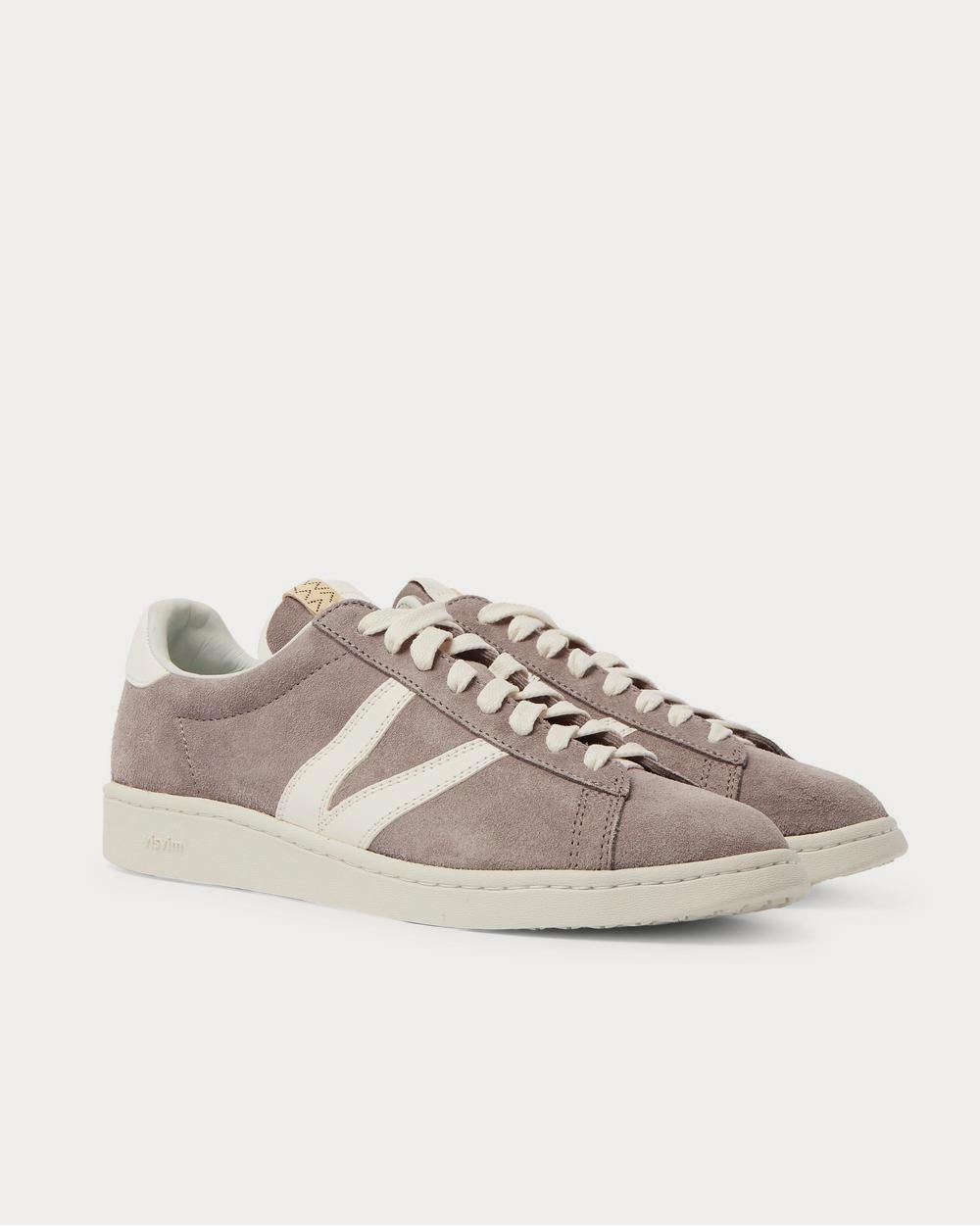 Visvim Corda-Folk Leather-Trimmed Suede  Gray low top sneakers - 2