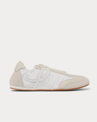 Loewe Ballet Leather and Suede-Trimmed Nylon  White low top sneakers