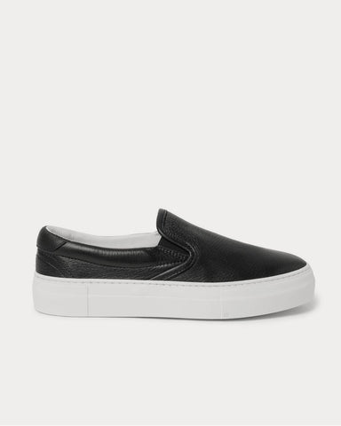 Diemme Garda Full-Grain Leather Slip-On  Black slip on sneakers