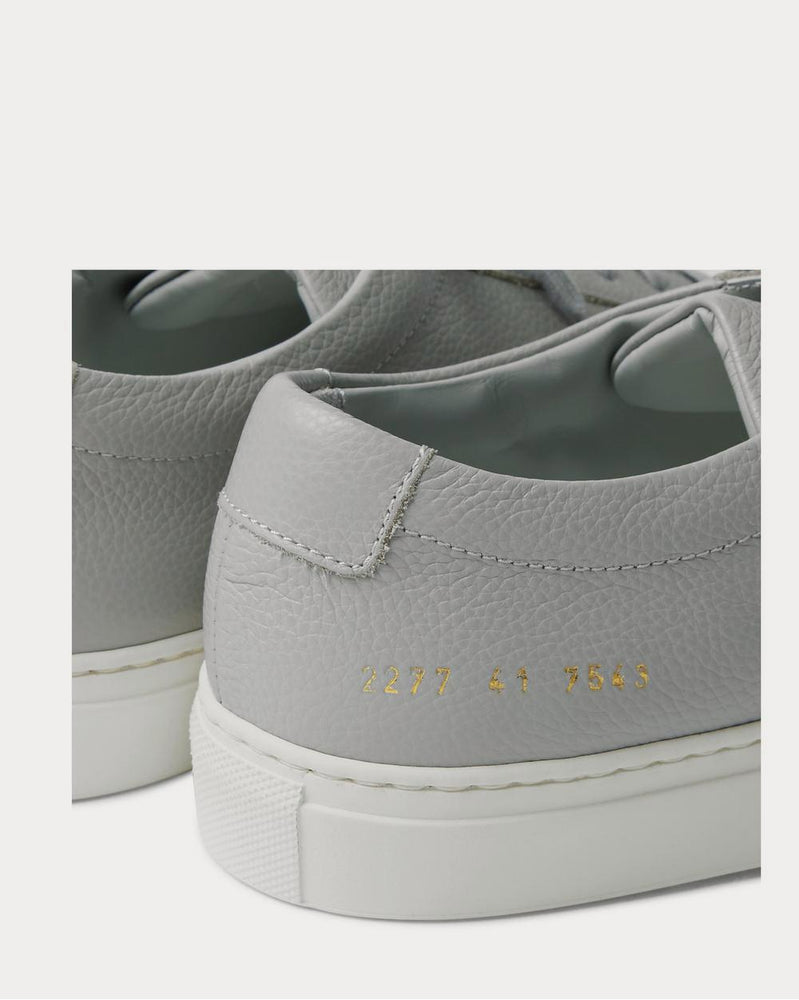 Common Projects Achilles Pebble-Grain Leather  Gray low top sneakers - 4